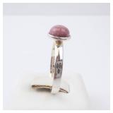 Rhodonite Sterling Silver Ring - Size 8 Rhodonite Sterling Silver Ring - Size 8