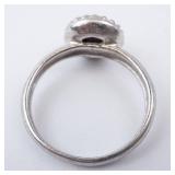 Ring - Black Tahitian Pearl, Sterling Silver, Rope Bezel, Size 5 Ring - Black Tahitian Pearl, Sterling Silver, Rope Bezel, Size 5