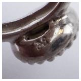 Ring - Black Tahitian Pearl, Sterling Silver, Rope Bezel, Size 5 Ring - Black Tahitian Pearl, Sterling Silver, Rope Bezel, Size 5