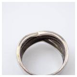 Silver-tone Beaded Multi-Band Ring with Granulated Dots - Stacking Style, Size 8. Silver-tone Beaded Multi-Band Ring with Granulated Dots - Stacking Style, Size 8.