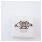 3 Stone Sterling Silver Ring - Size 8 3 Stone Sterling Silver Ring - Size 8