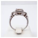 3 Stone Sterling Silver Ring - Size 8 3 Stone Sterling Silver Ring - Size 8