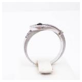 Thai 925 FAS Ring - Sterling Silver Beaded Dome Top, Intricate Textured Band & Triangular Side Thai 925 FAS Ring - Sterling Silver Beaded Dome Top, Intricate Textured Band & Triangular Side