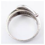 Thai 925 FAS Ring - Sterling Silver Beaded Dome Top, Intricate Textured Band & Triangular Side Thai 925 FAS Ring - Sterling Silver Beaded Dome Top, Intricate Textured Band & Triangular Side