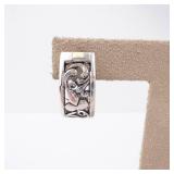 Floral Intricate Huggie Sterling Silver Earrings Floral Intricate Huggie Sterling Silver Earrings