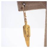 Tribal Red Enamel Drop Earrings - Gold-Tone (Pair) Tribal Red Enamel Drop Earrings - Gold-Tone (Pair)