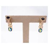 Swarovski Crystal Gold Tone Clip-On Earrings (Lot of 2) Swarovski Crystal Gold Tone Clip-On Earrings (Lot of 2)