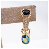 Swarovski Crystal Gold Tone Clip-On Earrings (Lot of 2) Swarovski Crystal Gold Tone Clip-On Earrings (Lot of 2)