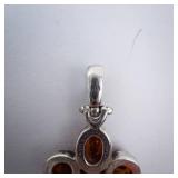 Baltic Amber Sterling Silver Cross Pendant Baltic Amber Sterling Silver Cross Pendant