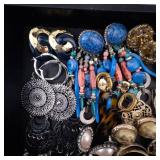 Costume Jewelry Assortment Tray - Earrings, Necklaces, Rings & Beads Costume Jewelry Assortment Tray - Earrings, Necklaces, Rings & Beads