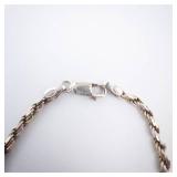 Bracelet - Two Tone Sterling Silver Rope Chain Bracelet Bracelet - Two Tone Sterling Silver Rope Chain Bracelet