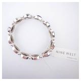 Nine West Silver Bracelet with Blue Oval Cabochon Stones Nine West Silver Bracelet with Blue Oval Cabochon Stones