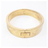 Michael Kors MK Logo Gold Tone Bangle Bracelet Michael Kors MK Logo Gold Tone Bangle Bracelet
