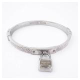Michael Kors Padlock Bracelet with pave crystals - Silver-tone Michael Kors Padlock Bracelet with pave crystals - Silver-tone
