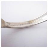 Spoon Cuff Bracelet Silver Plate - England Marked Floral End Caps Open Cuff Spoon Cuff Bracelet Silver Plate - England Marked Floral End Caps Open Cuff