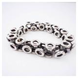 Sterling Silver Nexus Circle Link Bracelet - Weighs 67.5 Grams!!! Needs clasp Sterling Silver Nexus Circle Link Bracelet - Weighs 67.5 Grams!!! Needs clasp