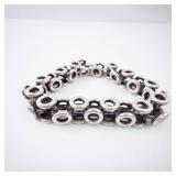 Sterling Silver Nexus Circle Link Bracelet - Weighs 67.5 Grams!!! Needs clasp Sterling Silver Nexus Circle Link Bracelet - Weighs 67.5 Grams!!! Needs clasp