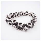 Sterling Silver Nexus Circle Link Bracelet - Weighs 67.5 Grams!!! Needs clasp Sterling Silver Nexus Circle Link Bracelet - Weighs 67.5 Grams!!! Needs clasp
