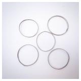 Sterling Silver Bangles (Lot of 5) Sterling Silver Bangles (Lot of 5)
