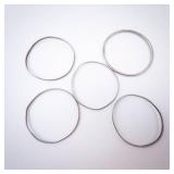 Sterling Silver Bangles (Lot of 5) Sterling Silver Bangles (Lot of 5)