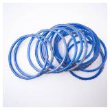 Blue Plastic Bangles (Lot of 9) Blue Plastic Bangles (Lot of 9)