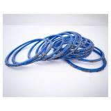 Blue Plastic Bangles (Lot of 9) Blue Plastic Bangles (Lot of 9)