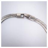 Sterling Silver Herringbone Necklace - Box Clasp Sterling Silver Herringbone Necklace - Box Clasp