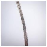 Sterling Silver Herringbone Necklace - Box Clasp Sterling Silver Herringbone Necklace - Box Clasp