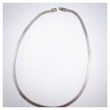 Sterling Silver Herringbone Necklace - Box Clasp Sterling Silver Herringbone Necklace - Box Clasp