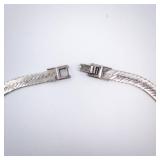 Sterling Silver Herringbone Necklace - Box Clasp Sterling Silver Herringbone Necklace - Box Clasp