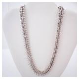 Chunky Sterling Silver Flat Chain Necklace. 68 Grams!!! Chunky Sterling Silver Flat Chain Necklace. 68 Grams!!!