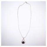 Onyx Sterling Silver Teardrop Pendant Necklace Onyx Sterling Silver Teardrop Pendant Necklace