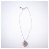 Turquoise Square Pendant Necklace & Matching Earrings Set - Silver Filigree Turquoise Square Pendant Necklace & Matching Earrings Set - Silver Filigree