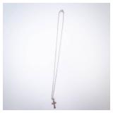 Sterling Silver Cross Pendant Necklace - Cable Chain - Hallmarked Sterling Silver Cross Pendant Necklace - Cable Chain - Hallmarked