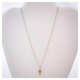 14K GF Gold Cross Necklace on Cable Chain 14K GF Gold Cross Necklace on Cable Chain