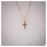 14K GF Gold Cross Necklace on Cable Chain 14K GF Gold Cross Necklace on Cable Chain