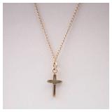 14K GF Gold Cross Necklace on Cable Chain 14K GF Gold Cross Necklace on Cable Chain