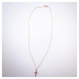 14K GF Gold Cross Necklace on Cable Chain 14K GF Gold Cross Necklace on Cable Chain