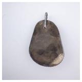 Teardrop Pendant - Sterling Silver Rope-Edge Bezel - Green Cabochon Teardrop Pendant - Sterling Silver Rope-Edge Bezel - Green Cabochon