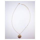 Necklace - Libra Constellation Pendant, Gold Tone Necklace - Libra Constellation Pendant, Gold Tone