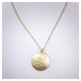 Virgo Zodiac Disc Pendant Necklace - Gold-tone Virgo Zodiac Disc Pendant Necklace - Gold-tone