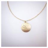 Taurus Zodiac Constellation Pendant Necklace - Gold-Tone Circular Disc Taurus Zodiac Constellation Pendant Necklace - Gold-Tone Circular Disc