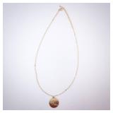 Taurus Zodiac Constellation Pendant Necklace - Gold-Tone Circular Disc Taurus Zodiac Constellation Pendant Necklace - Gold-Tone Circular Disc