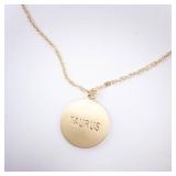 Taurus Zodiac Constellation Pendant Necklace - Gold-Tone Circular Disc Taurus Zodiac Constellation Pendant Necklace - Gold-Tone Circular Disc
