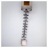 Massive Sterling Silver Bracelet with Rectangular Cognac Amber Cabochon Massive Sterling Silver Bracelet with Rectangular Cognac Amber Cabochon