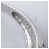 Sterling Silver Ring - Black & White CZ Pave - Size 8 Sterling Silver Ring - Black & White CZ Pave - Size 8