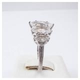 Sterling Silver Five-Stone Marquis CZ Ring, Size 7 Sterling Silver Five-Stone Marquis CZ Ring, Size 7