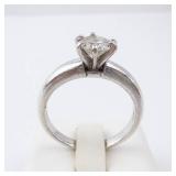 Solitaire CZ Sterling Silver Engagement Style Ring Size 9 Solitaire CZ Sterling Silver Engagement Style Ring Size 9