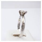 Solitaire CZ Sterling Silver Engagement Style Ring Size 9 Solitaire CZ Sterling Silver Engagement Style Ring Size 9