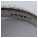 Solitaire CZ Sterling Silver Engagement Style Ring Size 9 Solitaire CZ Sterling Silver Engagement Style Ring Size 9